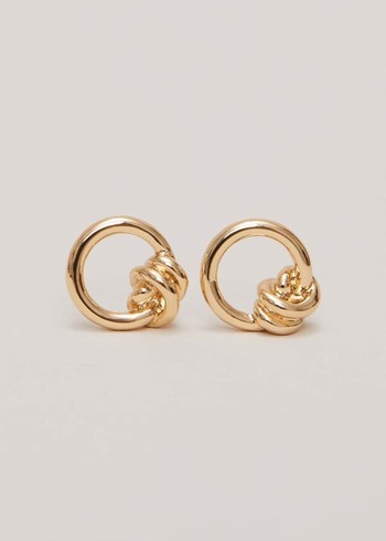 Phase Eight Knot Stud Jewellery Gold Australia | CL9432156